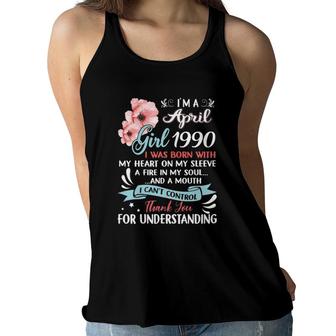Im A April Girls 1990 31St Birthday Gifts 31 Years Old Women Flowy Tank - Seseable