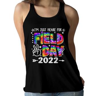 Im Just Here For Field Day 2022 School Field Day Teacher Women Flowy Tank - Seseable