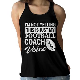 Im Not Yelling This Is Just My Ball White Graphic Women Flowy Tank - Seseable