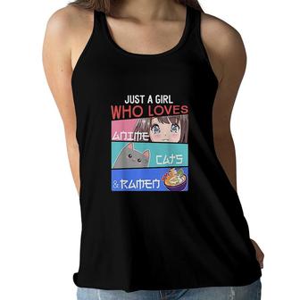 Just A Girl Who Loves Anime Women Flowy Tank - Monsterry
