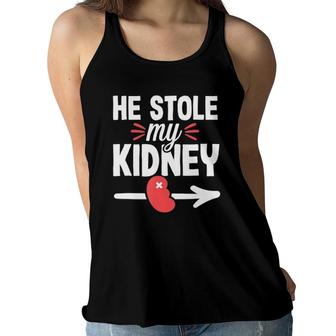 Kidney Transplant Organ Donor Funny Surgery Recovery Gift Women Flowy Tank - Seseable