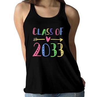 Kids Class Of 2033 Pre-K Graduate Preschool Graduation Women Flowy Tank - Seseable
