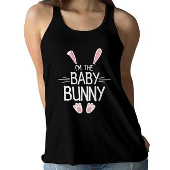 Kids Im The Baby Bunny Kids Cute Matching Family Easter Women Flowy Tank | Mazezy