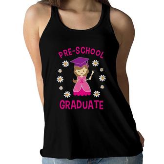 Kids Preschool Graduate Graduation Pre-K Gift Girls Women Flowy Tank - Seseable