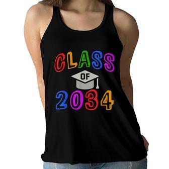 Kindergarten Graduation Year Class Of 2034 Grow Up With Me Women Flowy Tank - Seseable