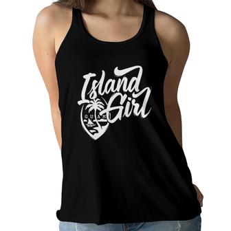 Ladies Guam Girl Islandgirl Island Chamorrita Women Flowy Tank | Mazezy