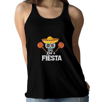 Lets Fiesta Bone Decoration Gift For Human Women Flowy Tank - Seseable