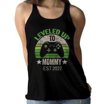 Leveled Up To Mommy 2022 Promoted To Mom Est 2022 Women Flowy Tank - Seseable