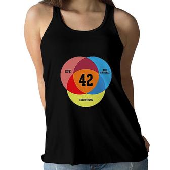 Life The Universe Everything 42 Three Primary Colors Graphic 2022 Women Flowy Tank - Seseable