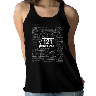 Math Square Root Of 121 11 Years Old 11Th Birthday Kid Women Flowy Tank - Seseable