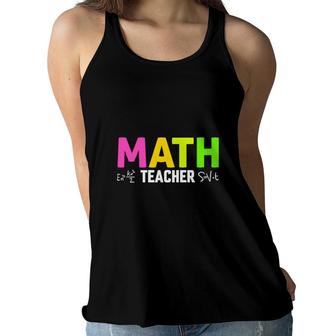 Math Teacher Basic Colorful Formula Design Women Flowy Tank - Seseable