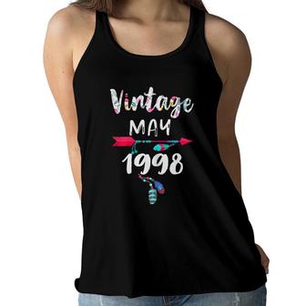 May Girls 1998 23Rd Birthday 23 Years Old Made In 1998 Ver2 Women Flowy Tank - Seseable