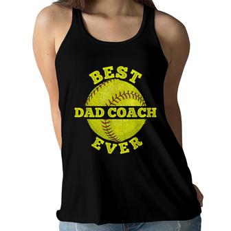Mens Softball Quote For Your Softball Coach Dad Women Flowy Tank - Seseable