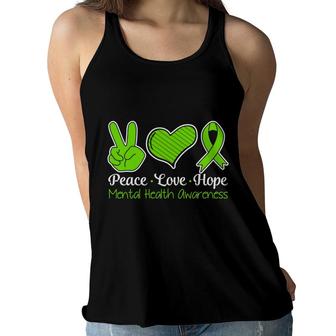 Mental Health Awareness Love Peace And Hope Women Flowy Tank - Seseable