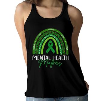 Mental Health Matters Rainbow Mental Health Awareness Women Flowy Tank - Seseable