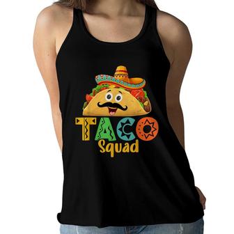 Mexican Food Lover Cinco De Mayo Taco Squad Women Flowy Tank - Seseable