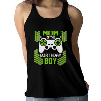 Mom Of The Birthday Boy Matching Video Gamer Green Women Flowy Tank - Seseable