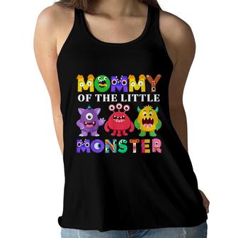Mommy Of The Little Monster Birthday Party Family Monster Women Flowy Tank - Seseable