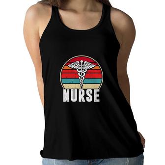 Nurse CNA Job Title Nurse Life Vintage New 2022 Women Flowy Tank - Seseable