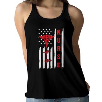 Nurse Red Letter Great Graphic Gift For Nurse New 2022 Women Flowy Tank - Seseable