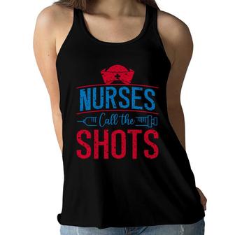 Nurses Call Me Shots Blue Needle Amazing 2022 Women Flowy Tank - Seseable