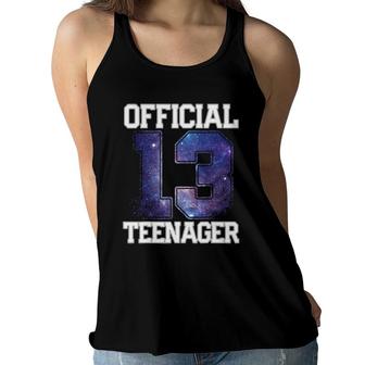 Official Teenager 13 Years Old Boys Girl 13Th Birthday Gift Women Flowy Tank - Seseable