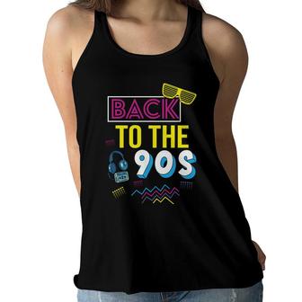 Party Back To The 90S Music Dancing 80S 90S Style Gifts Women Flowy Tank - Seseable
