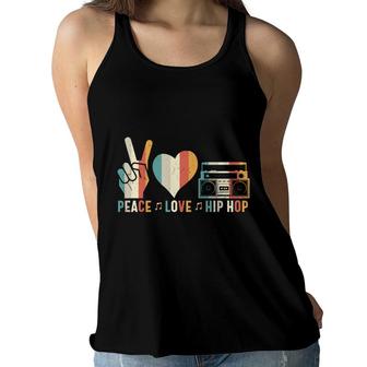 Peace Love Hip Hop 80S 90S Styles Vintage Women Flowy Tank - Seseable