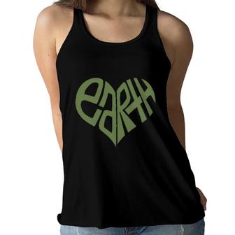 Protect Earth Green Heart Earth Meaning Gift Women Flowy Tank - Seseable