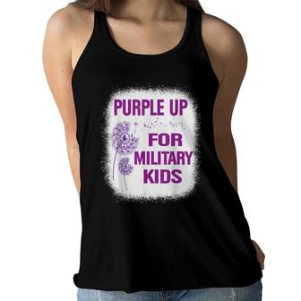 Purple Up For Military Kids - Month Of The Military Child Women Flowy Tank - Seseable