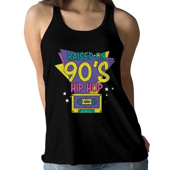 Raised On 90S Styles Hip Hop 80S 90S Styles Women Flowy Tank - Seseable