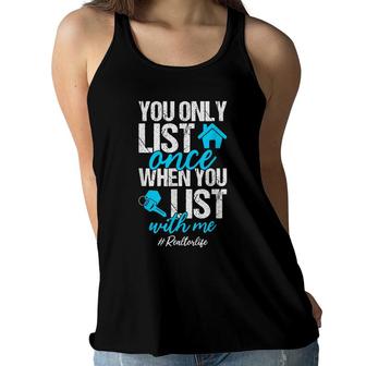 Realtor Life Funny Real Estate Agent Sold Quote Women Flowy Tank - Seseable
