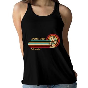 Santa Girl California Beach Retro Sunset Summer Women Flowy Tank | Seseable CA