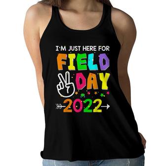 School Field Day Teacher Im Just Here For Field Day 2022 Women Flowy Tank - Seseable