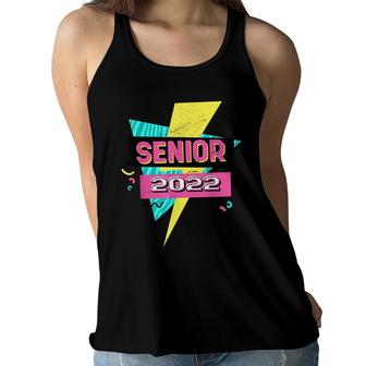 Senior 2022 Graduation Class Of 2022 Retro 90S Graduation Women Flowy Tank - Seseable