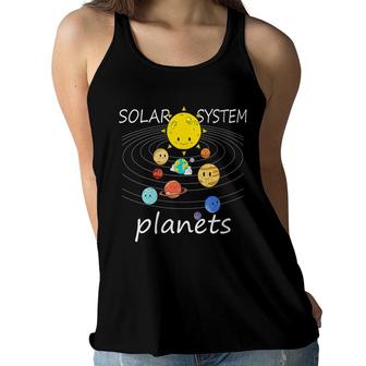 Solar System Planet Funny Outer Space Scientist Birthday Women Flowy Tank - Seseable