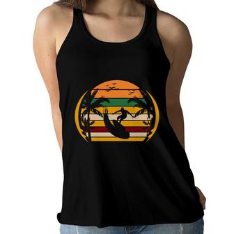 Special Beach Retro Sunset Summer Surfing Women Flowy Tank - Seseable