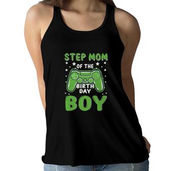 Stepmom Of The Birthday Boy Game Lovers Women Flowy Tank - Seseable