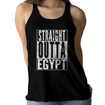Straight Outta Egypt Fun African Vintage Men Women Kids Gift Women Flowy Tank