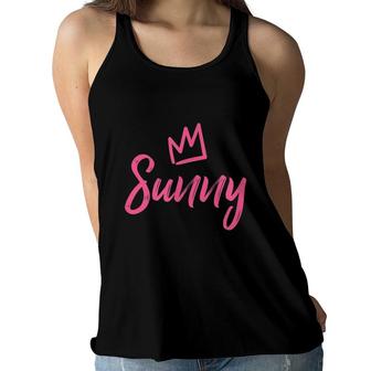 Sunny The Queen Pink Crown & Name For Women Called Sunny Women Flowy Tank - Seseable