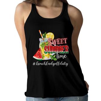 Sweet Summer Time Lemonade Lunch Lady Off Duty Summer Women Flowy Tank | Mazezy