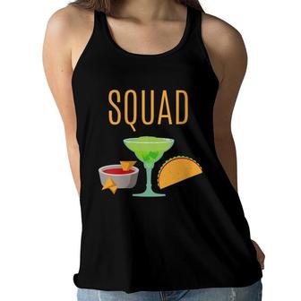 Taco Squad Chips And Salsa Margarita Taco Women Flowy Tank - Seseable