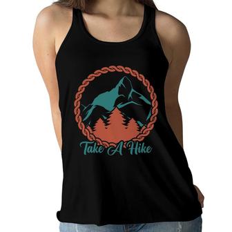 Take A Hike Explore Travel Lover Circle Great Women Flowy Tank - Seseable