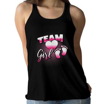 Team Girl Gender Reveal Girls Support Gender Gift Women Flowy Tank - Seseable