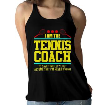 Tennis Trainer Tennis Coach I M The Coach Women Flowy Tank - Seseable