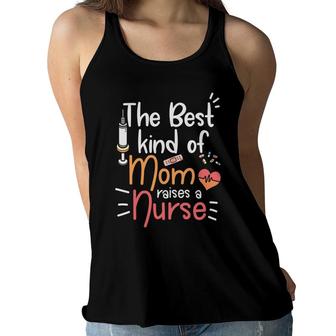 The Best Nurse Graphics Of Mom Raises A Nurse New 2022 Women Flowy Tank - Seseable