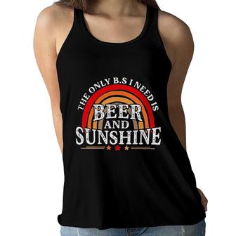 The Only BS I Need Is Beer And Sunshine Women Flowy Tank - Seseable