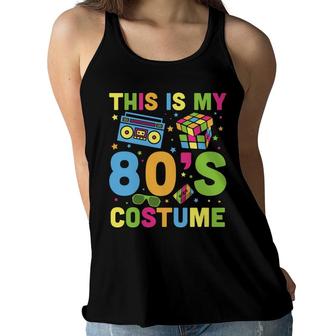 This Is My 80S Costume Rubik Mixtape Music Party 80S 90S Style Women Flowy Tank - Seseable
