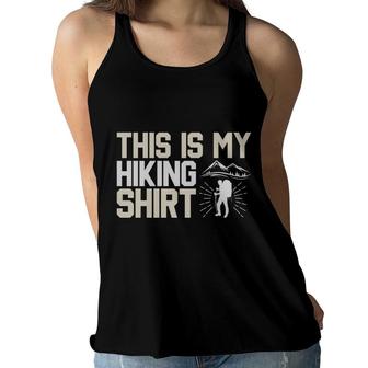 This Is My Hiking Explore Travel Lover Vintage Graphic Women Flowy Tank - Seseable