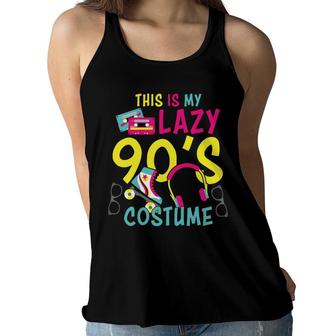 This Is My Lazy 90S Costume Mixtape Music Idea 80S 90S Styles Women Flowy Tank - Seseable